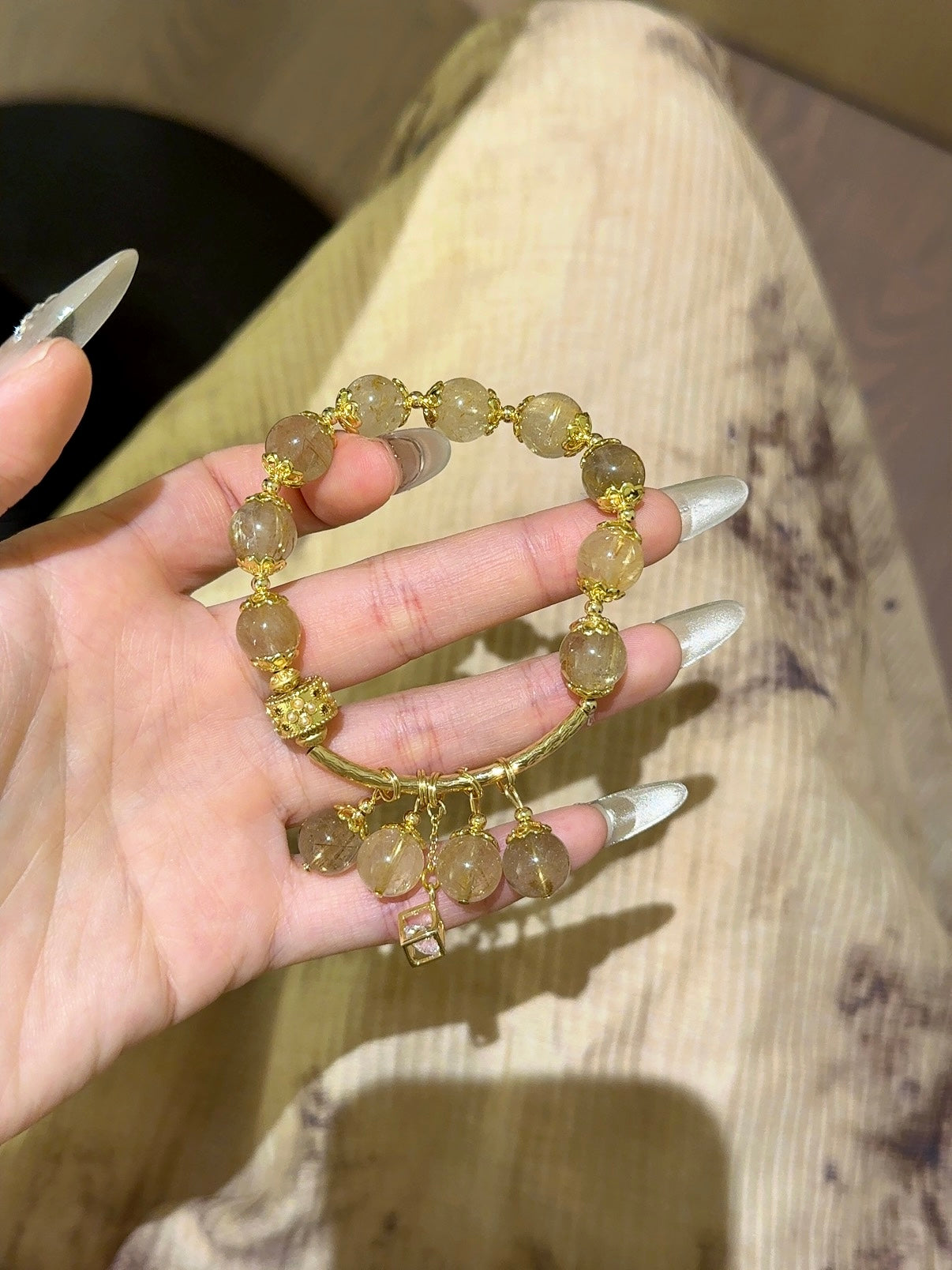 ▫️▪️ Blonde crystal bracelet